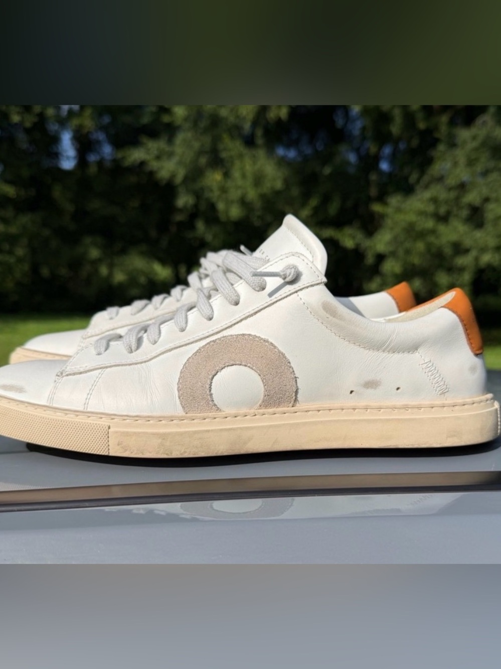 Oliver Cabell Low 1 White Leather Sneakers- Made in Italy